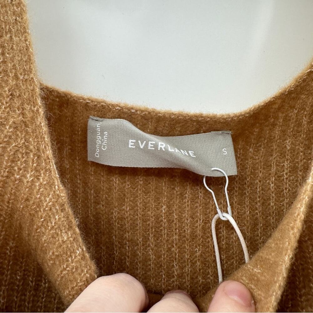 Everlane Wool Blend The Cozy-Stretch Cropped Tank Top in Camel Size S & XS‎ NEW - Picture 5 of 7